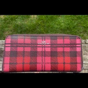 Plaid Coach wallet, gently used